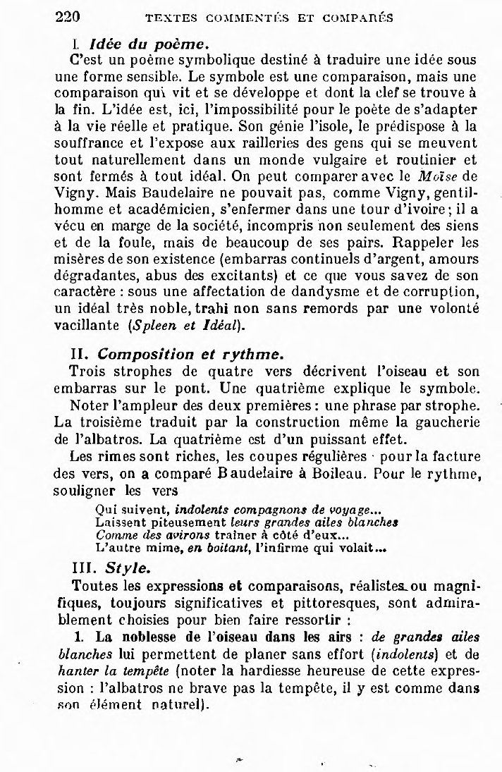 Prévisualisation du document BAUDELAIRE : L’Albatros. (Les fleurs du Mal, Spleen et Idéal.) - Commentaire
