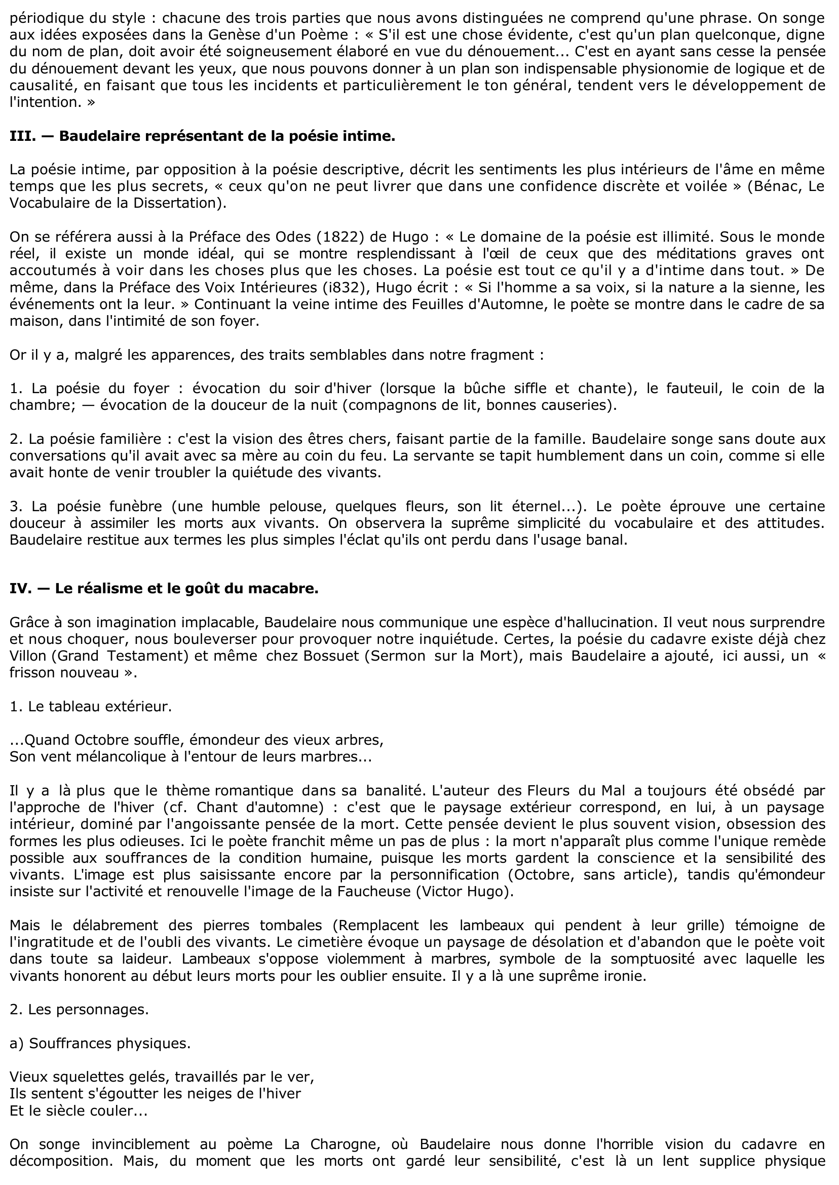 Prévisualisation du document Baudelaire, Les Fleurs du Mal, Tableaux Parisiens, Le Crépuscule du Soir, CX.
