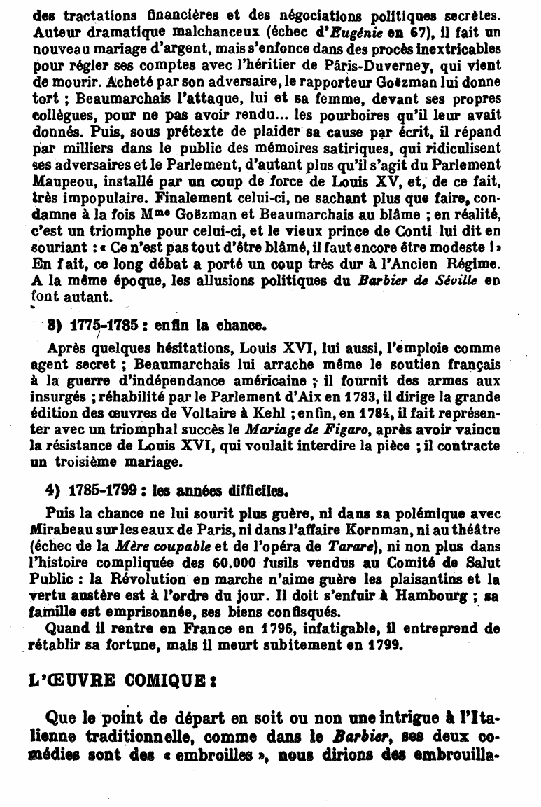 Prévisualisation du document BEAUMARCHAIS: 1732-1799. Vie et oeuvre