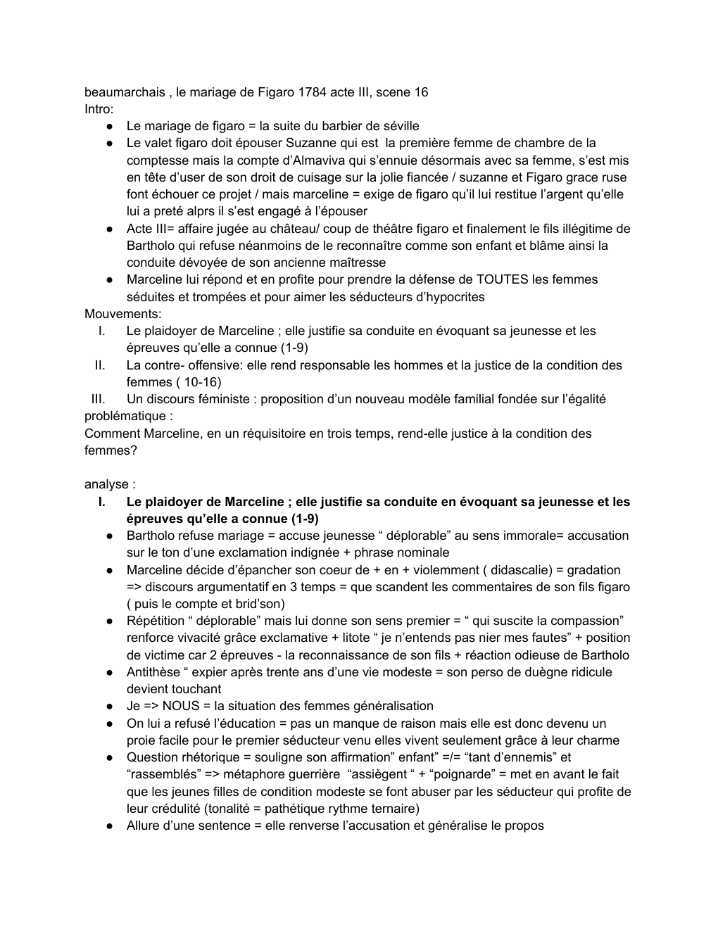 Prévisualisation du document Beaumarchais , le mariage de Figaro 1784 acte III, scène 16