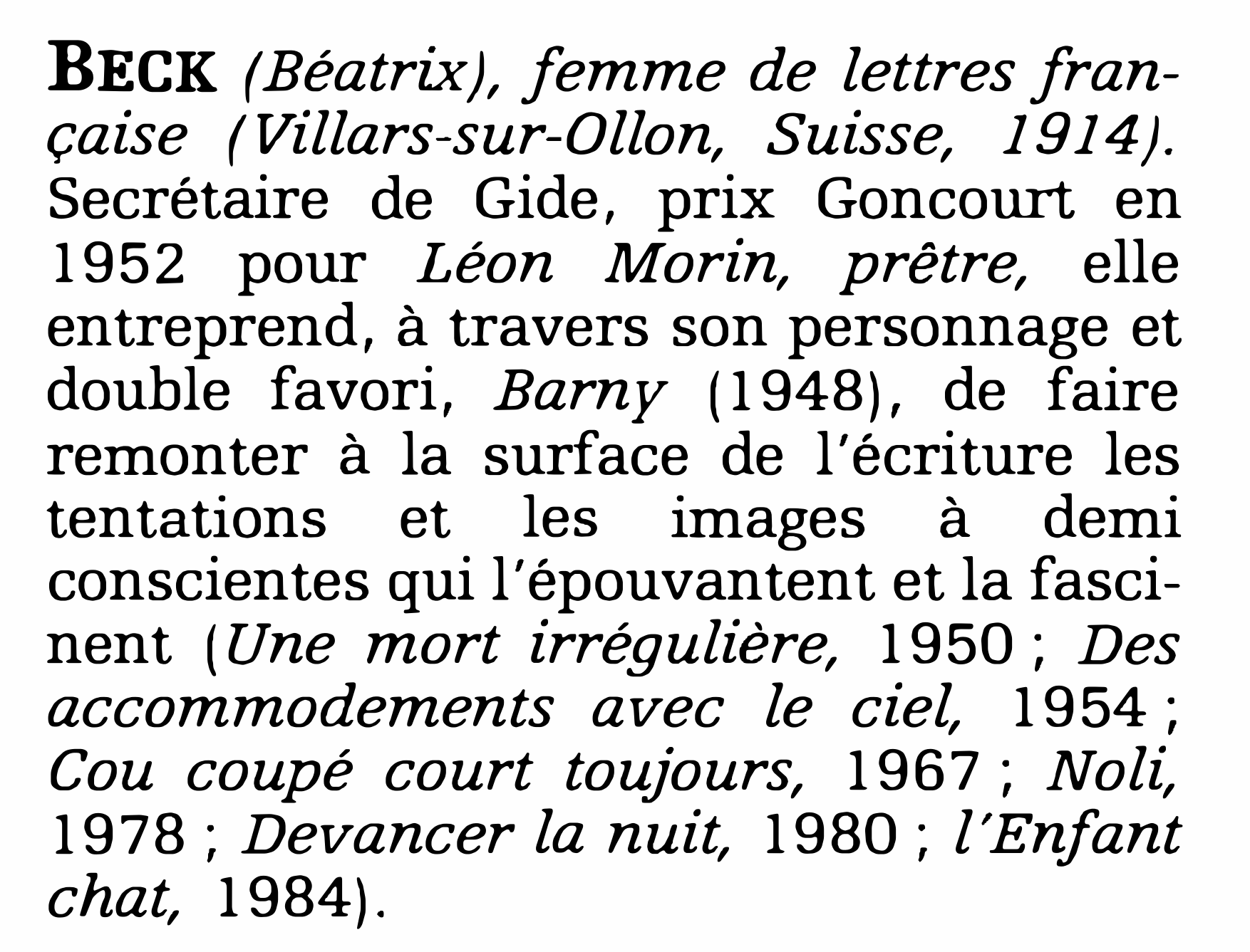 Prévisualisation du document BECK (Béatrix)