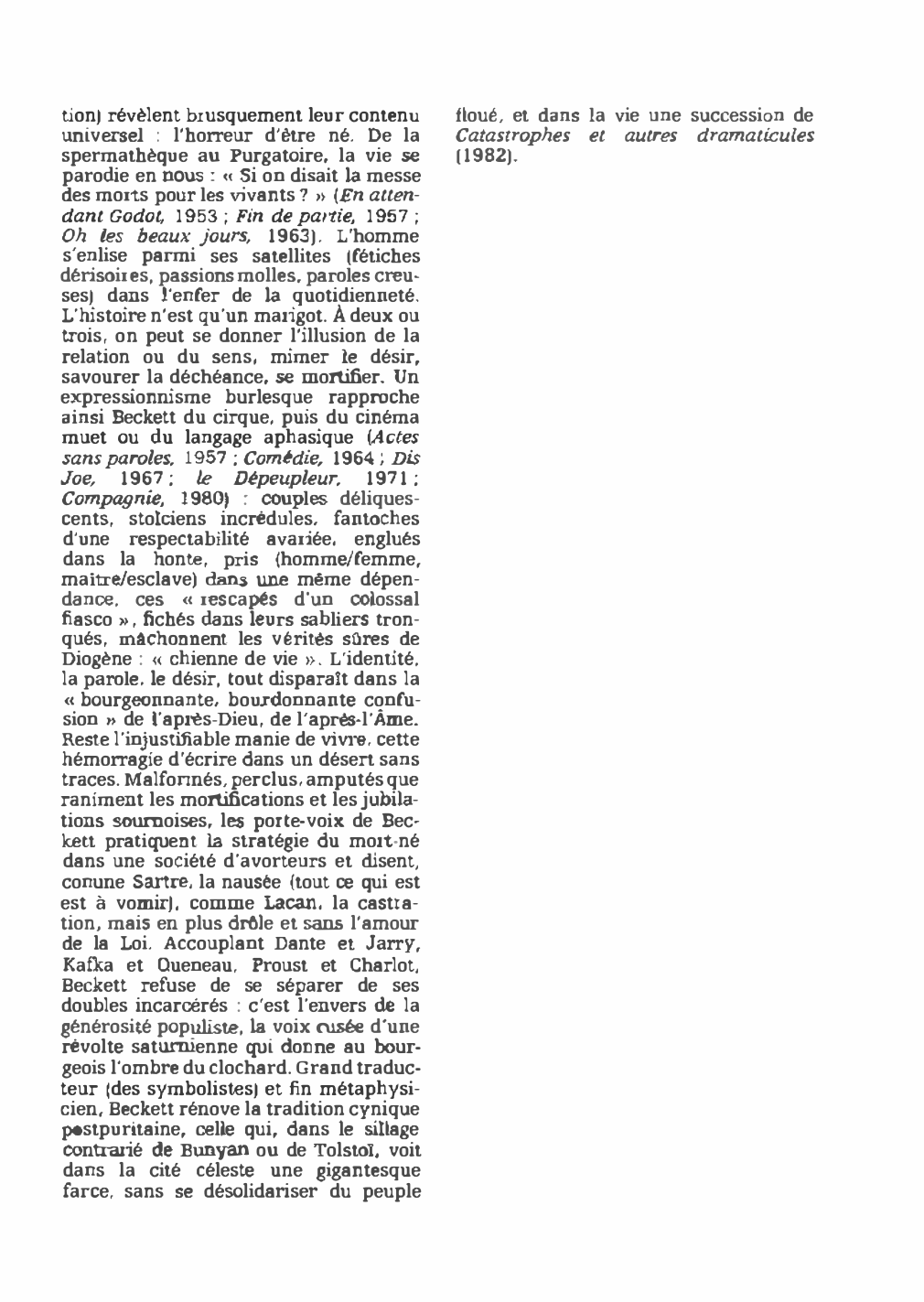 Prévisualisation du document BECKETT (Samuel)