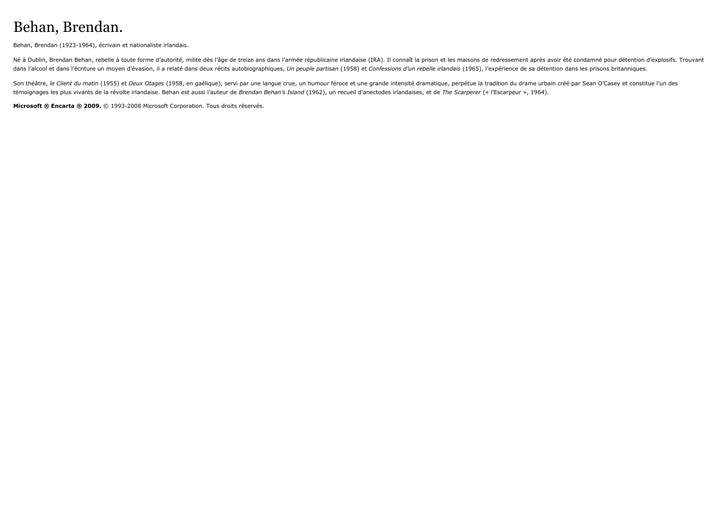 Prévisualisation du document Behan, Brendan.