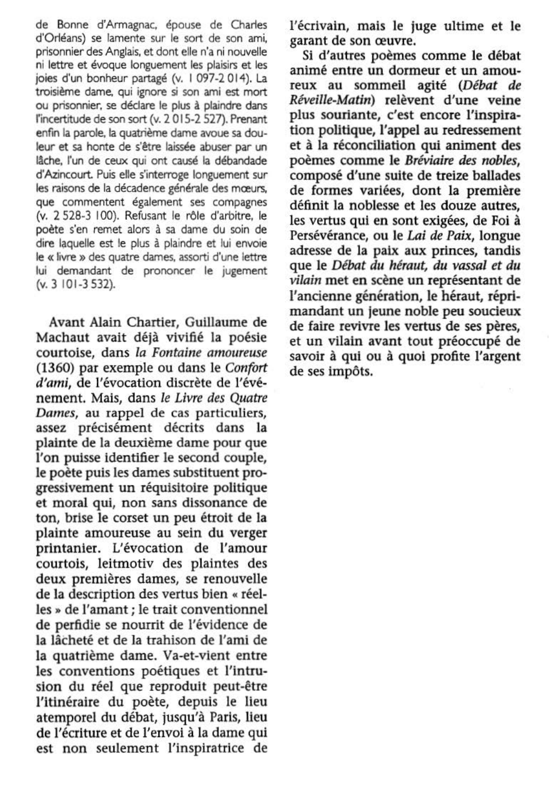 Prévisualisation du document Belle Dame sans merci (la) d'Alain Chartier (fiche de lecture et critique)