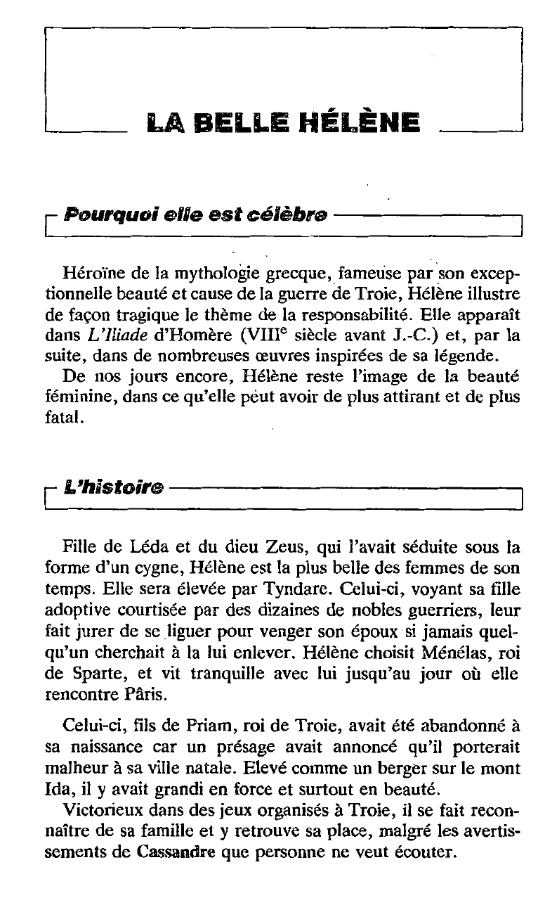 Prévisualisation du document BELLE HÉLÈNE (La). (résumé & analyse) Jacques Offenbach