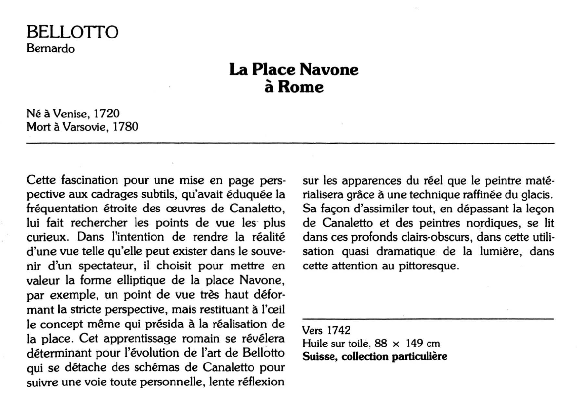 Prévisualisation du document BELLOTIO Bernardo : La Place Navone à Rome