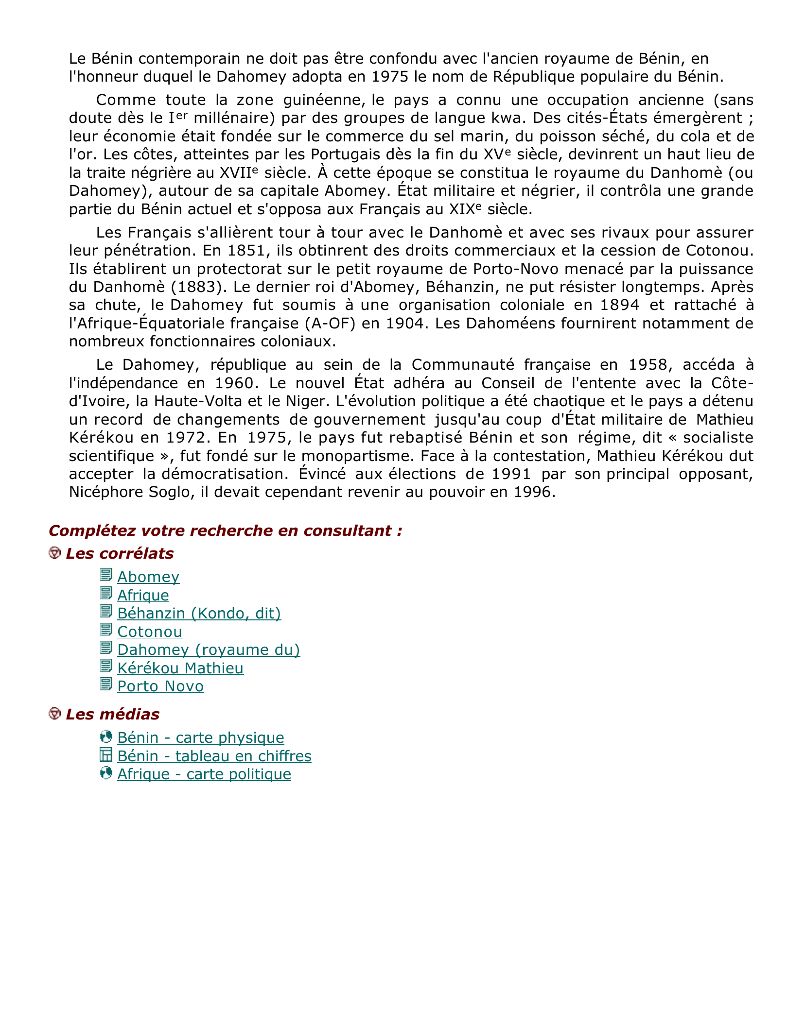 Prévisualisation du document Bénin - encyclopédie.