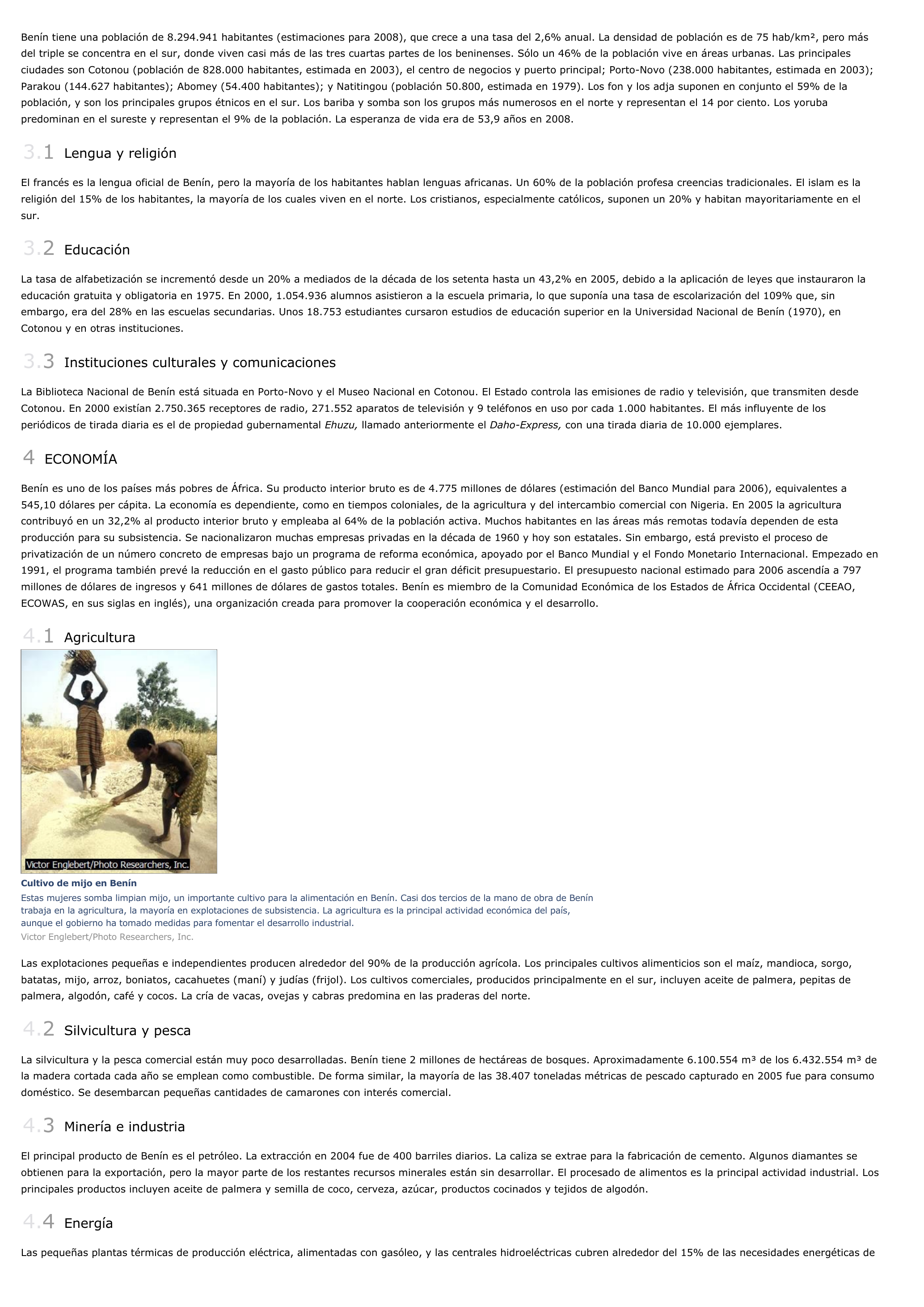 Prévisualisation du document Benín (república) - geografía.