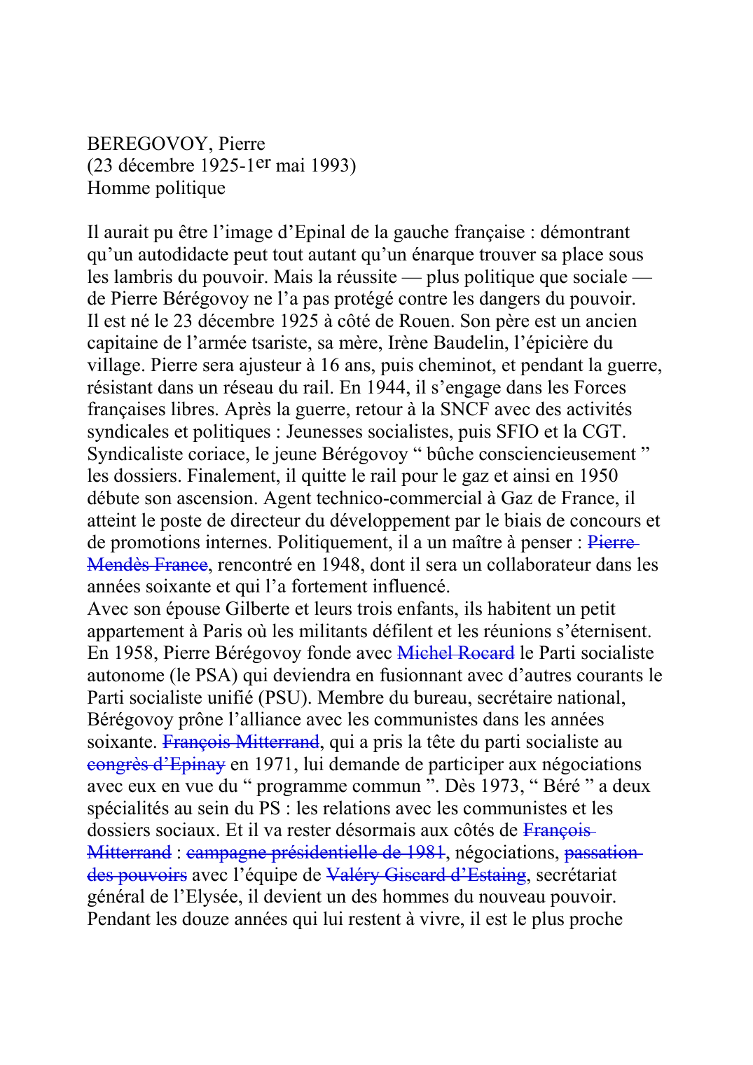 Prévisualisation du document BEREGOVOY, Pierre (23 décembre 1925-1er mai 1993)