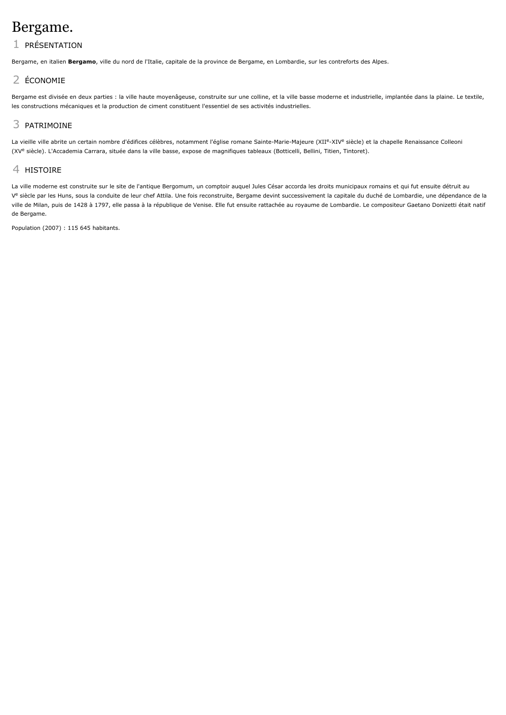 Prévisualisation du document Bergame.