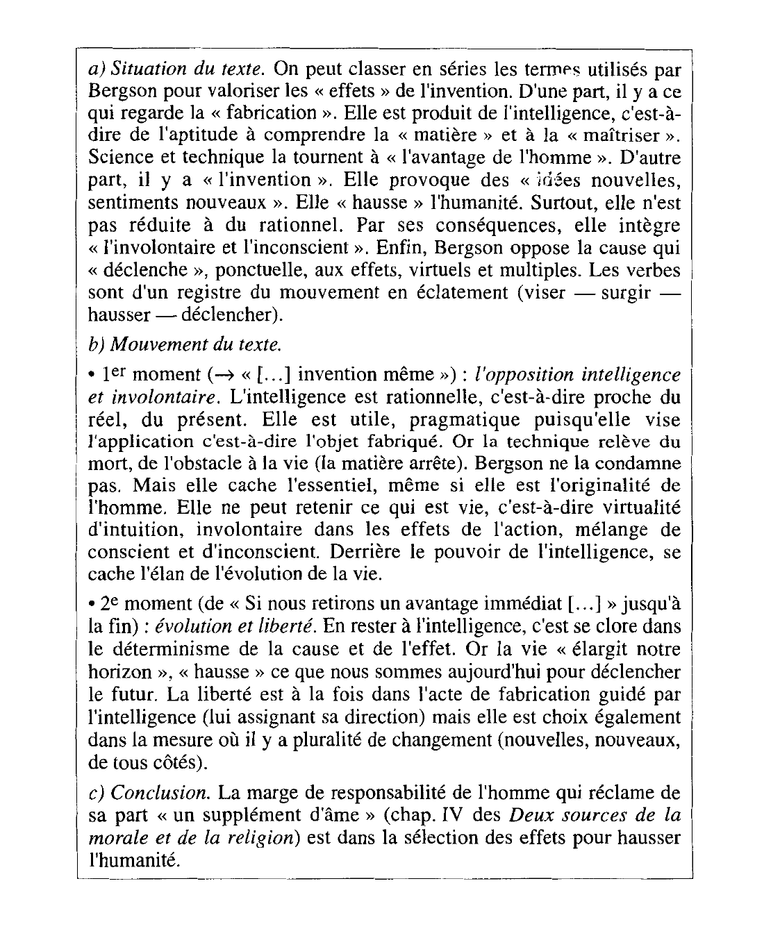 Prévisualisation du document Bergson, L'Évolution créatrice, chap. II, PUF, Éd. du Centenaire, p. 650. Commentaire