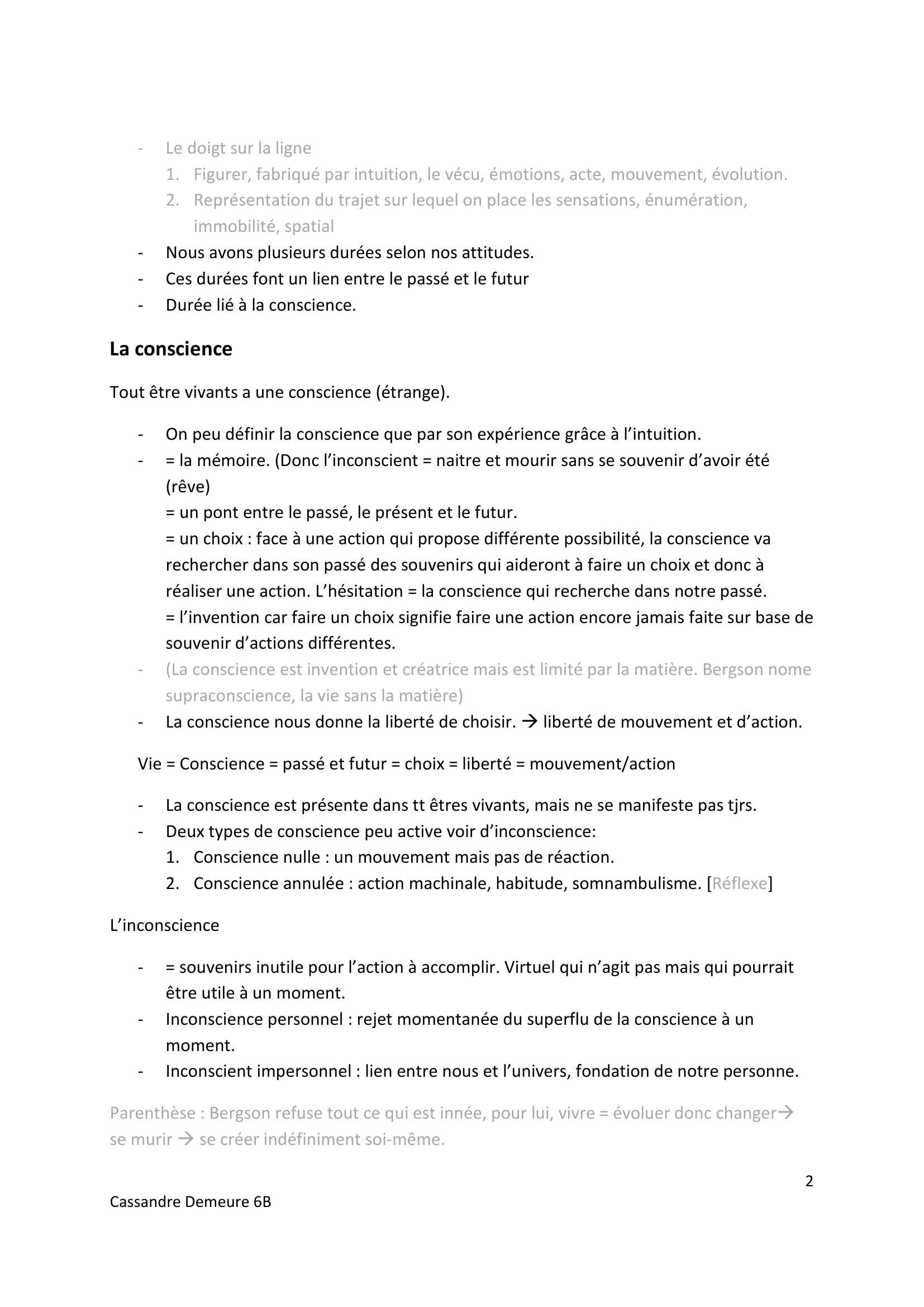 Prévisualisation du document BERGSON : RESUME DE SA PENSEE