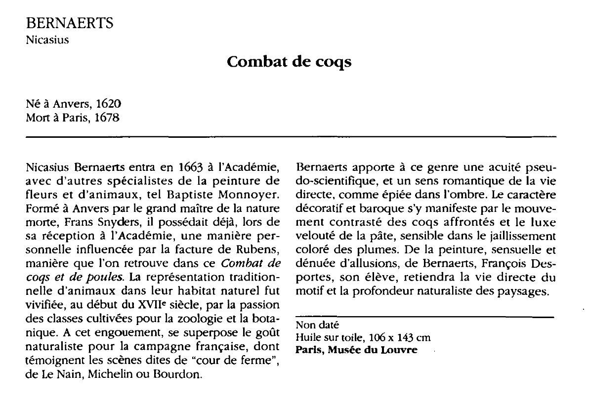 Prévisualisation du document BERNAERTS Nicasius : Combat de coqs