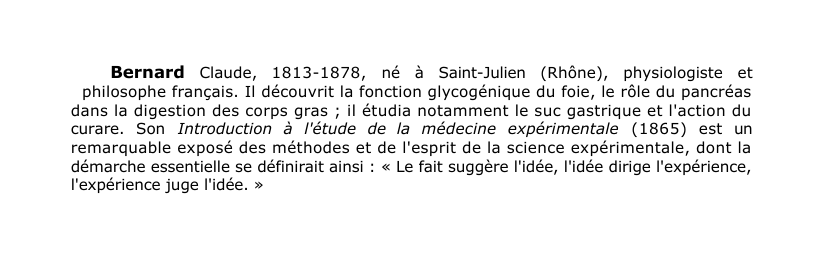 Prévisualisation du document Bernard Claude, 1813-1878, né à Saint-Julien (Rhône), physiologiste etphilosophe français.