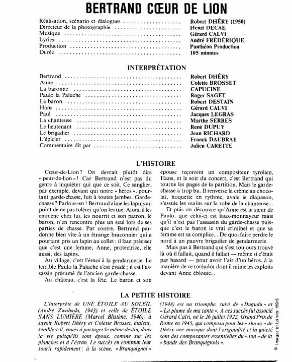 Prévisualisation du document BERTRAND C¼UR DE LION