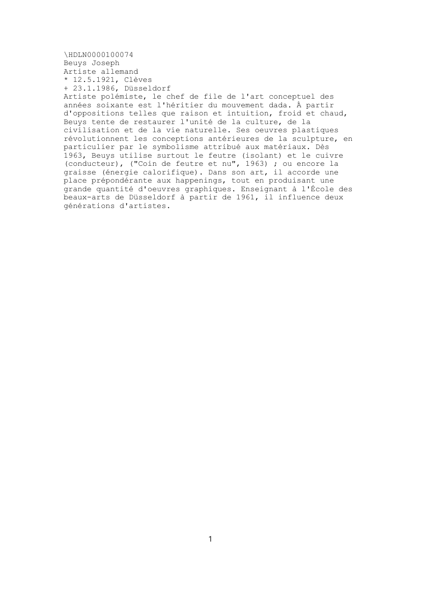 Prévisualisation du document Beuys Joseph