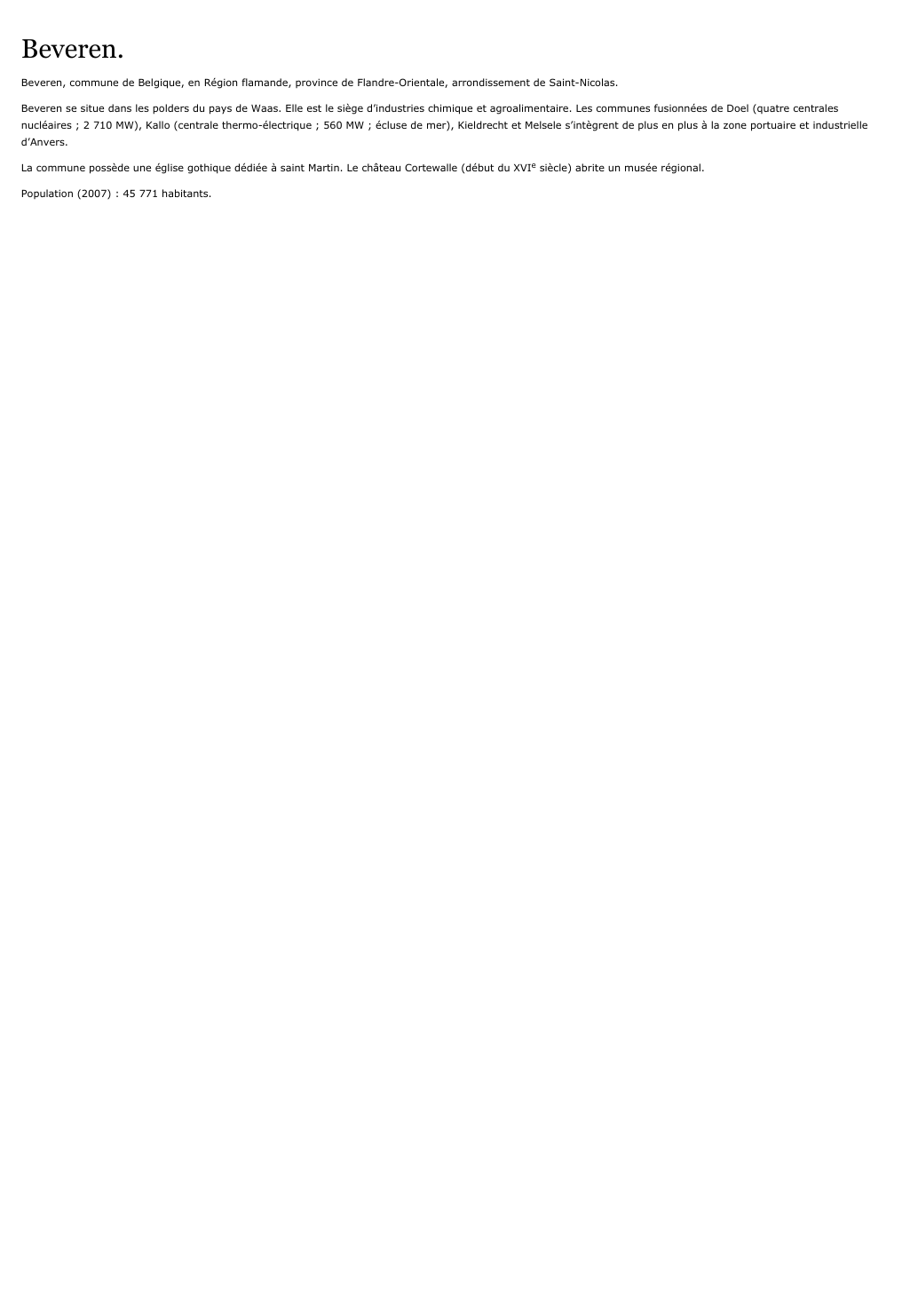 Prévisualisation du document Beveren.