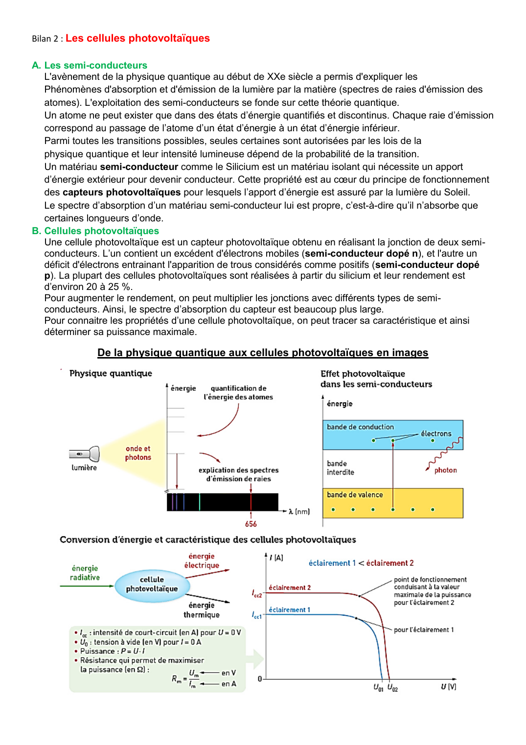 Prévisualisation du document Bilan 2: Les cellules photovoltaïques