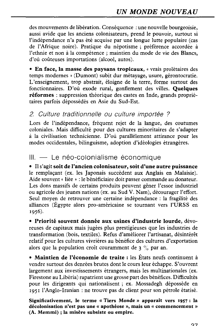Prévisualisation du document BILAN IMMÉDIAT DE LA DÉCOLONISATION