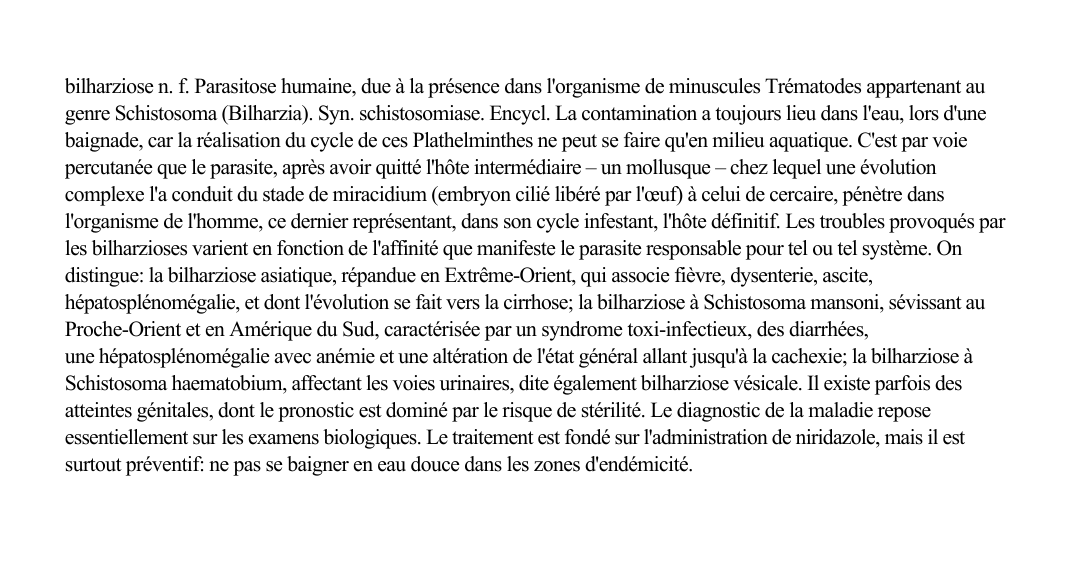 Prévisualisation du document bilharziose n.
