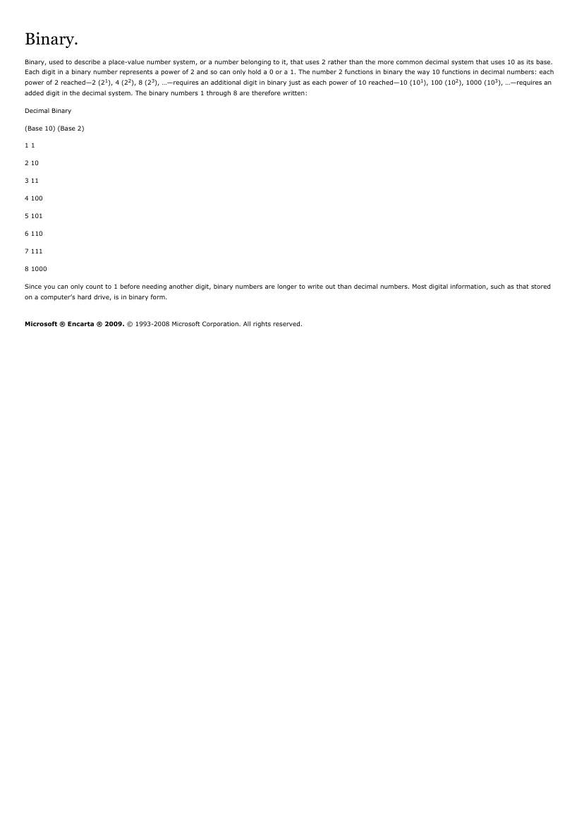 Prévisualisation du document Binary.