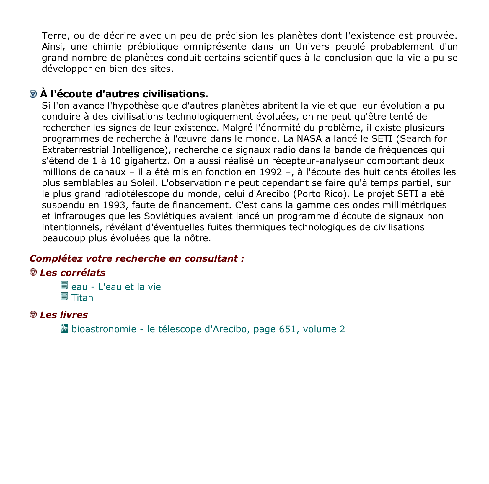 Prévisualisation du document bioastronomie - encyclopédie.