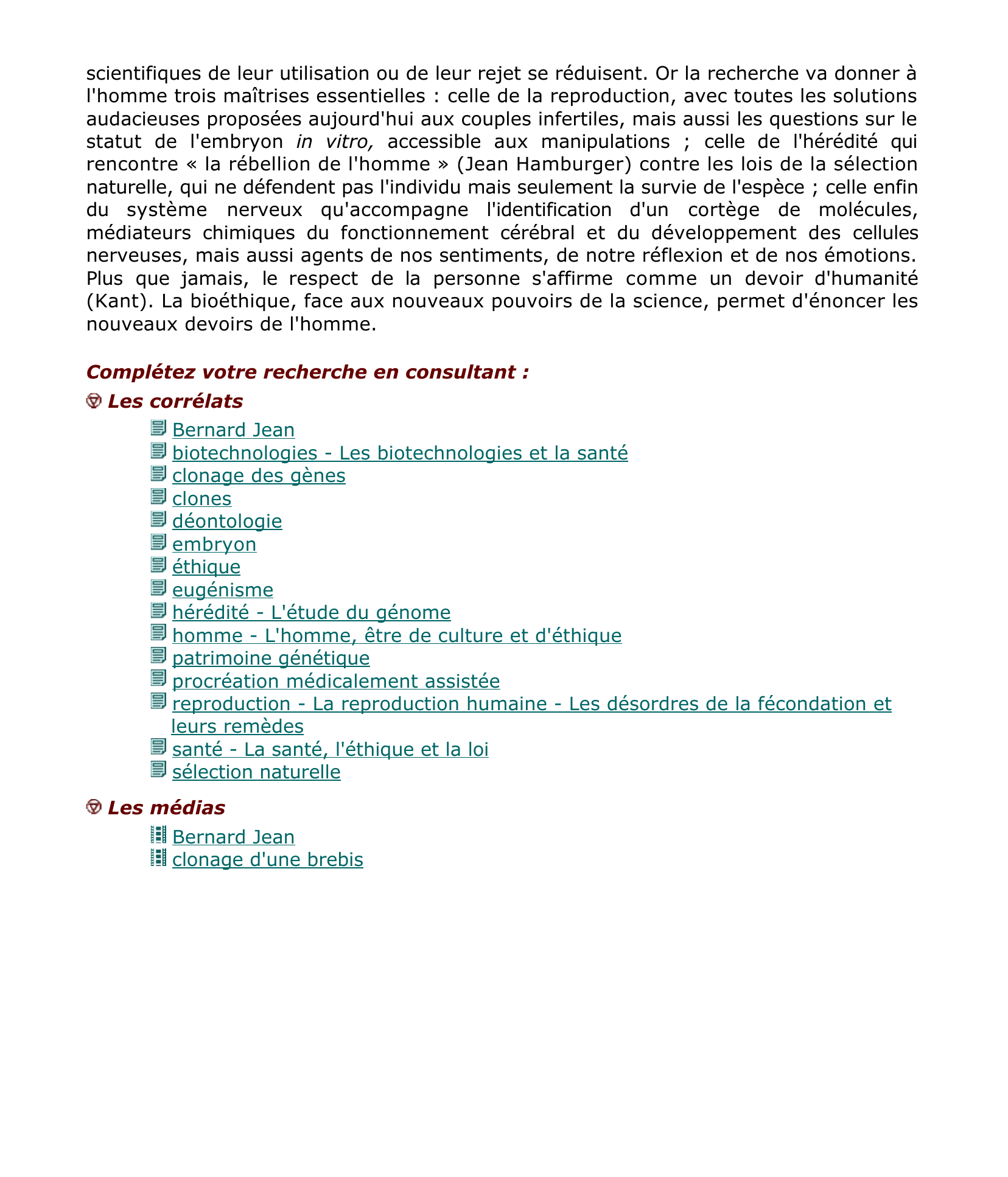 Prévisualisation du document bioéthique - encyclopédie.