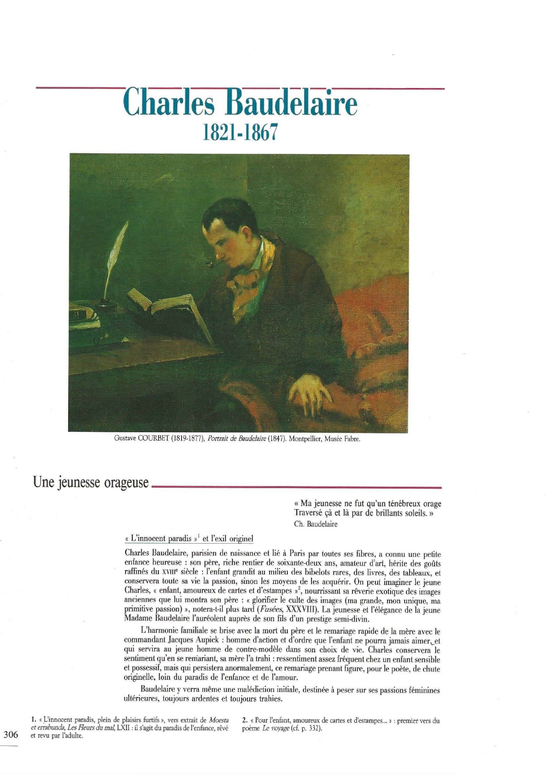 Prévisualisation du document Biographie complète de Charles Baudelaire