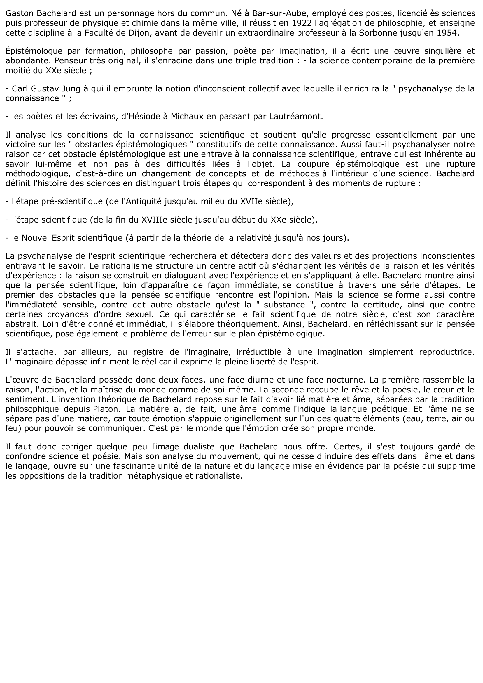 Prévisualisation du document Biographie de BACHELARD (Gaston-Louis-Pierre).