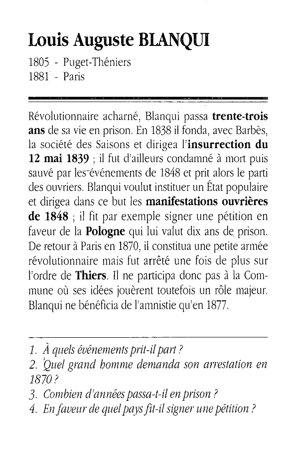 Prévisualisation du document Biographie de BLANQUI (Louis-Auguste).