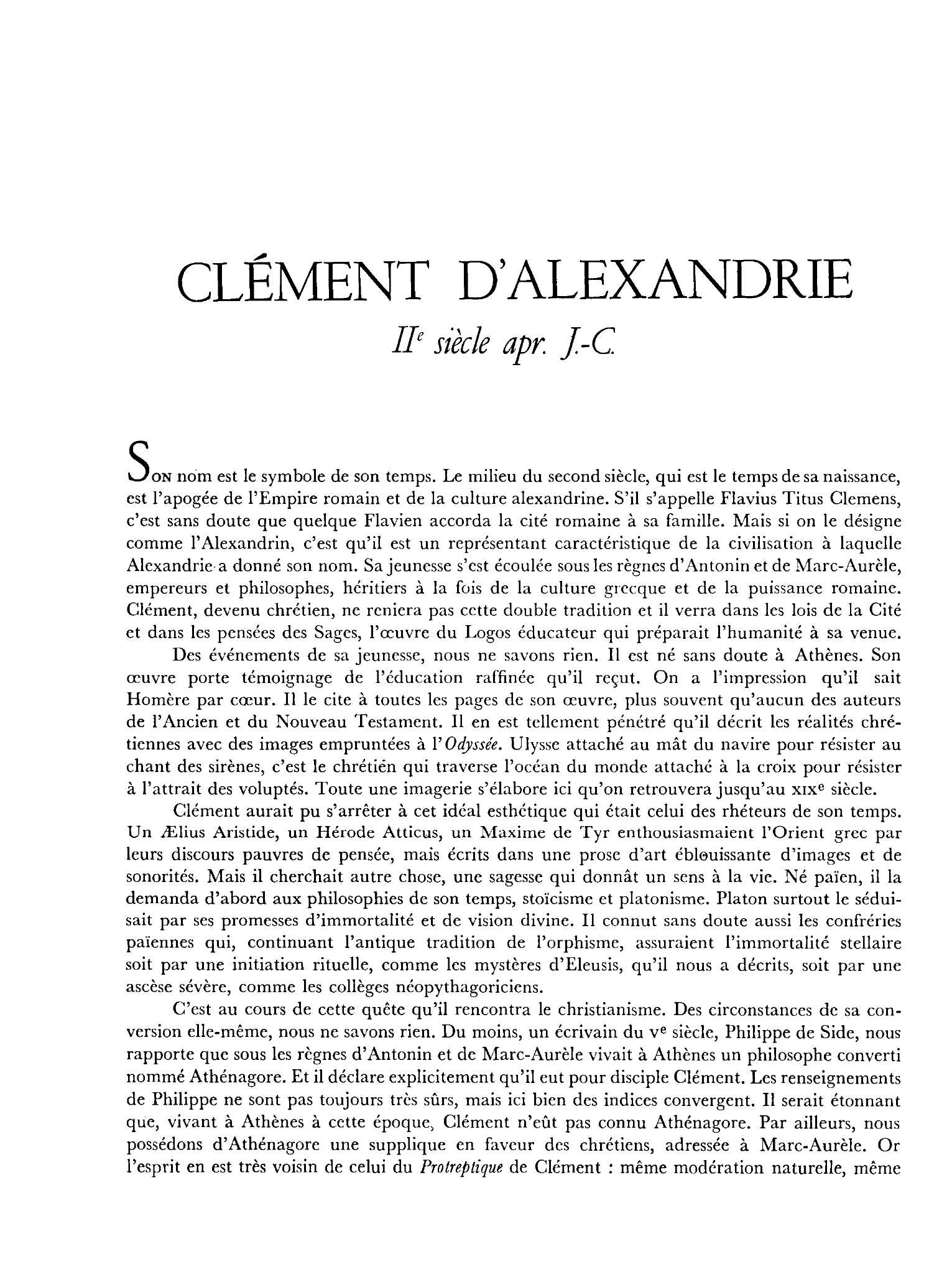 Prévisualisation du document Biographie de CLÉMENT D'ALEXANDRIE (Titus-Flavius-Clemens).
