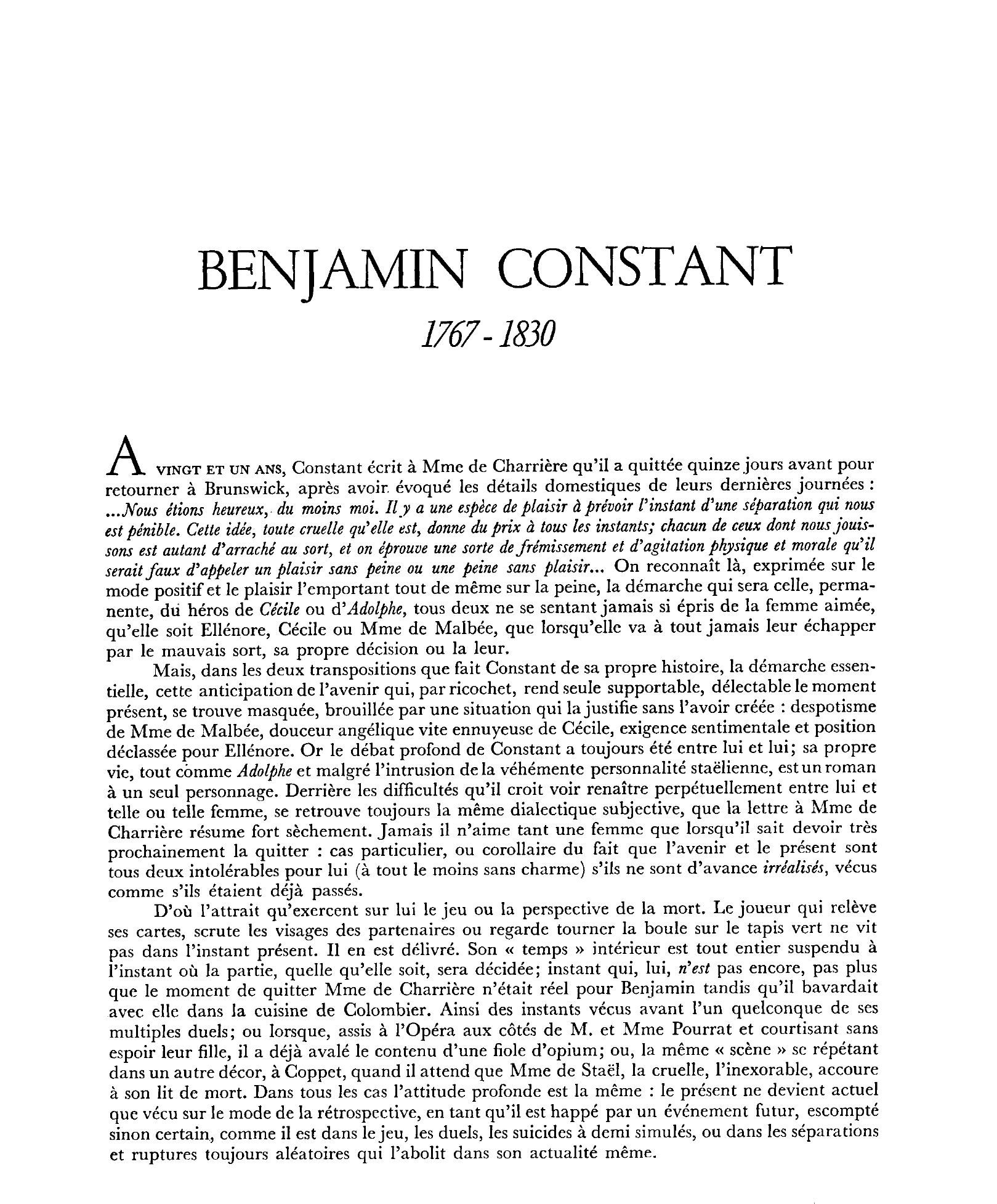 Prévisualisation du document Biographie de CONSTANT DE REBECQUE (Benjamin).