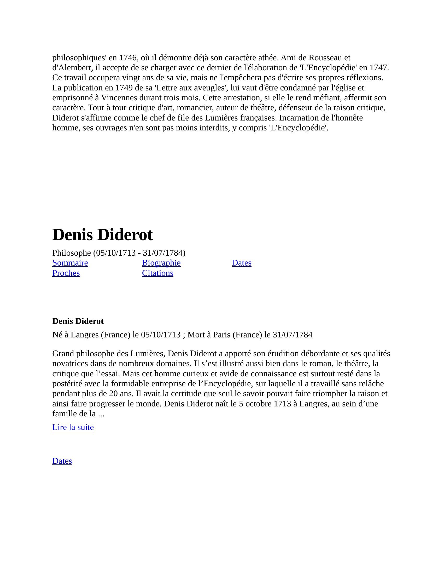 Prévisualisation du document Biographie de Diderot