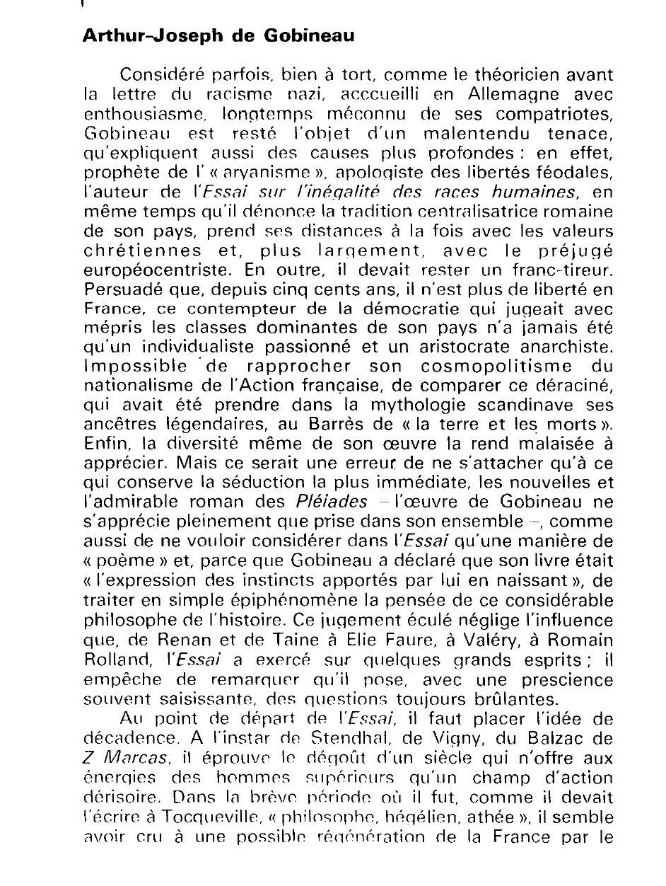 Prévisualisation du document 	Biographie de GOBINEAU (Arthur-Joseph, comte de).	