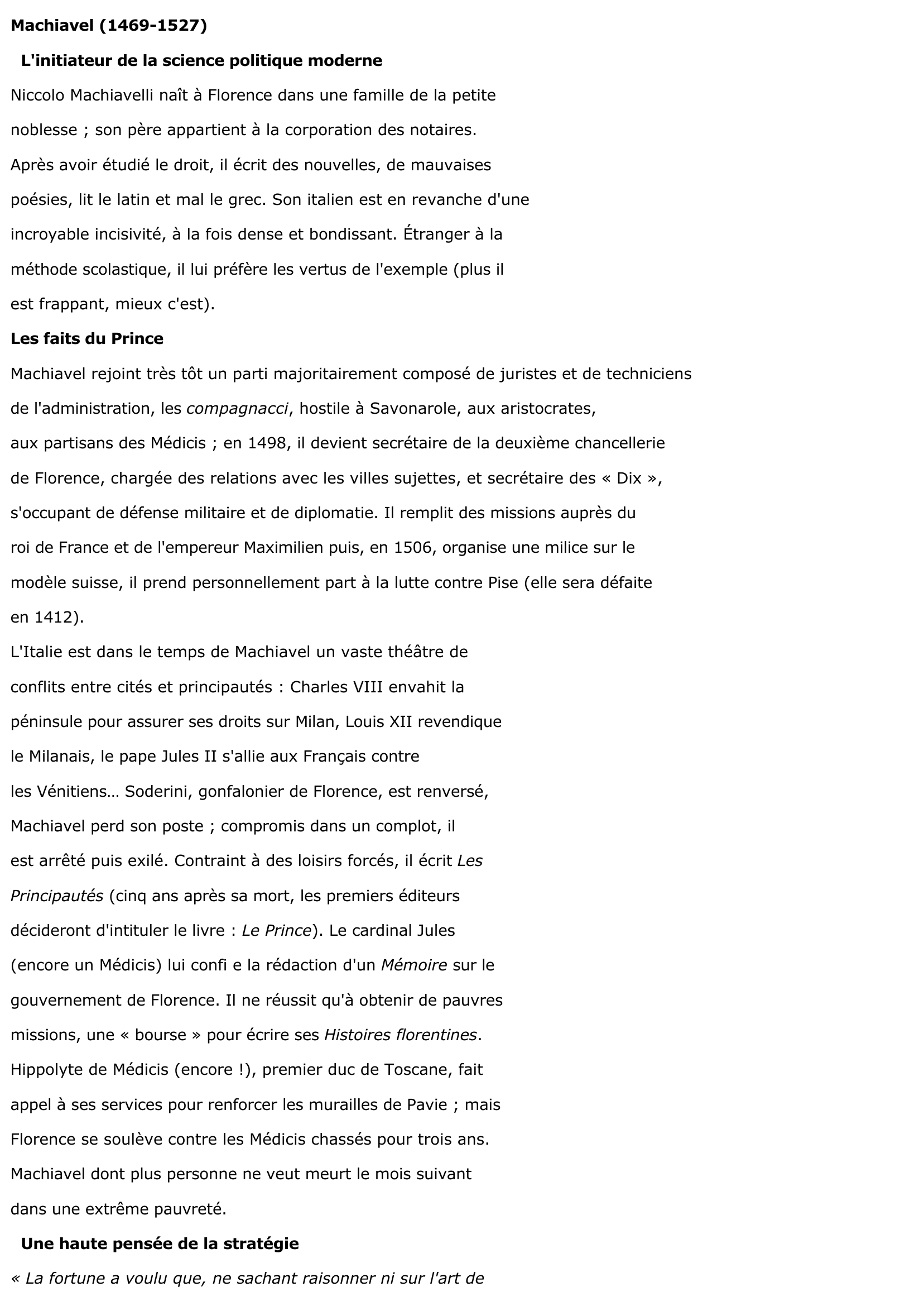 Prévisualisation du document Biographie de MACHIAVEL (Nicolas).