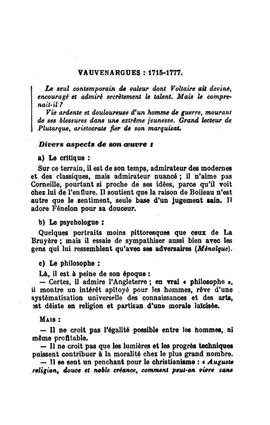Prévisualisation du document Biographie de VAUVENARGUES (Luc de Clapiers, marquis de).
