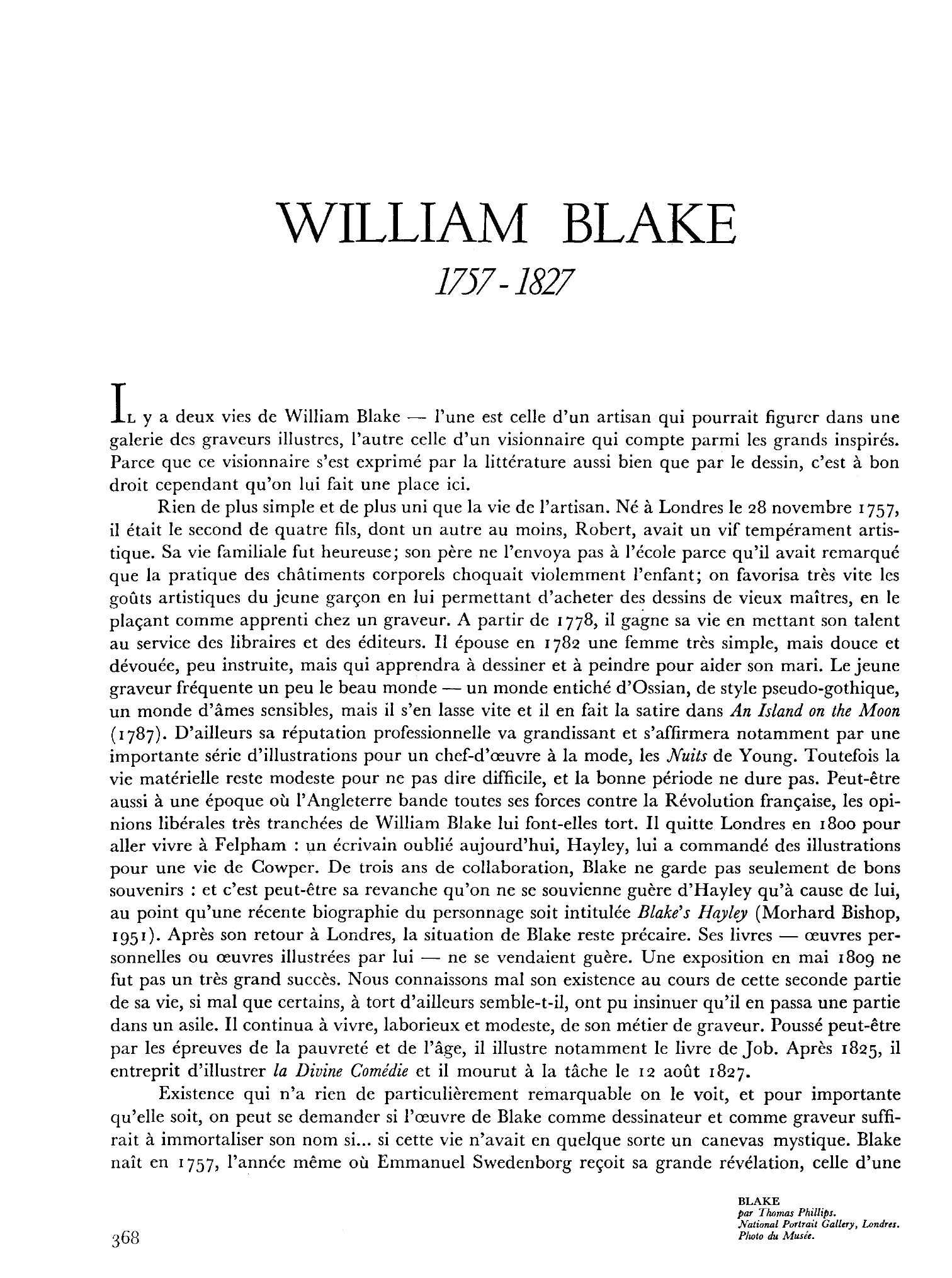 Prévisualisation du document Biographie de William Blake