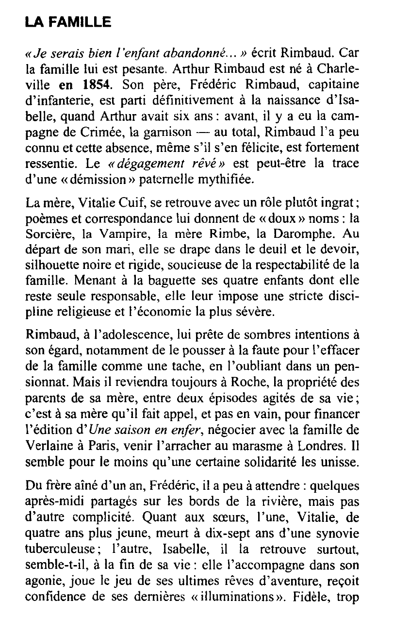 Prévisualisation du document Biographie Rimbaud