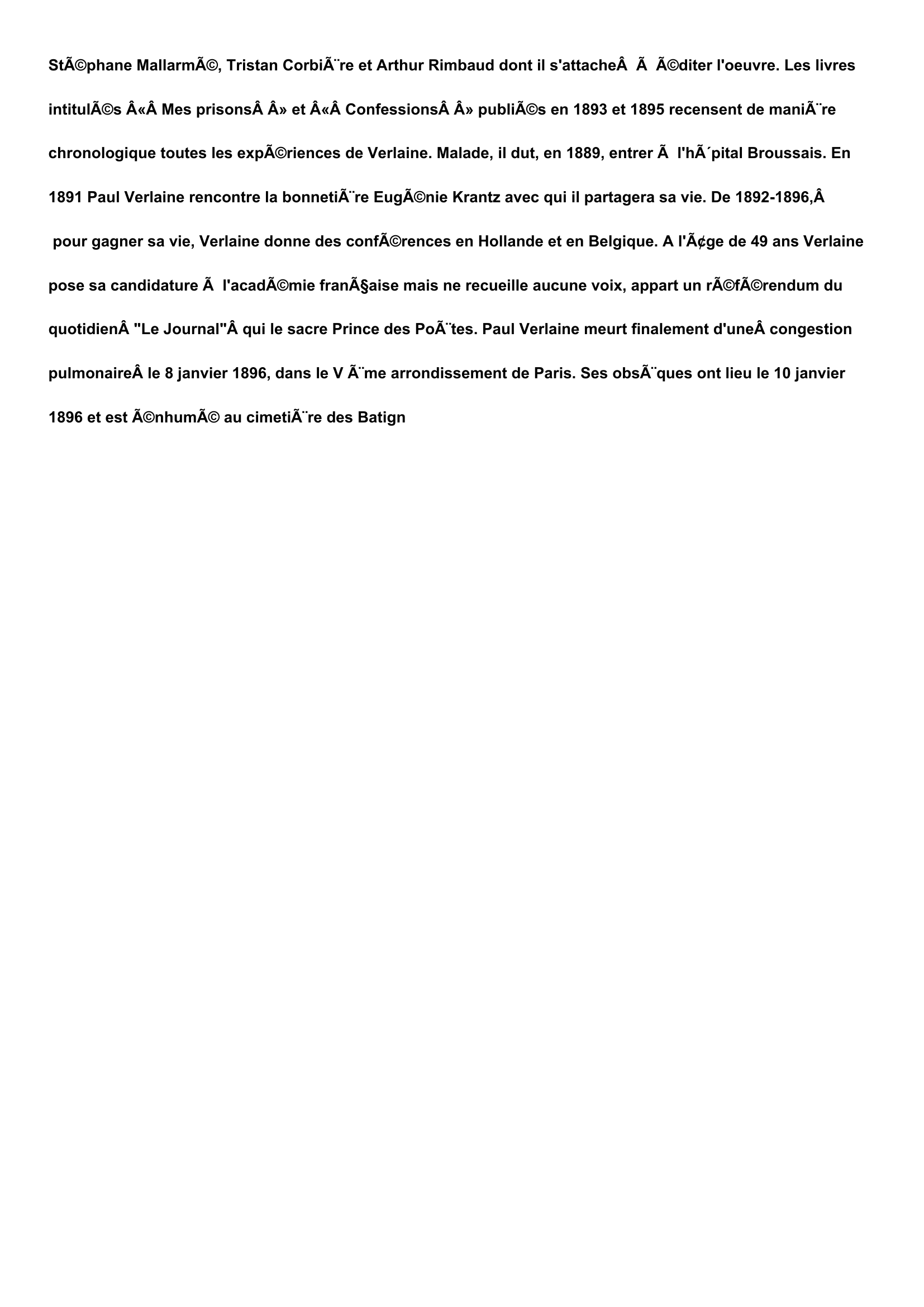 Prévisualisation du document Biographie Verlaine