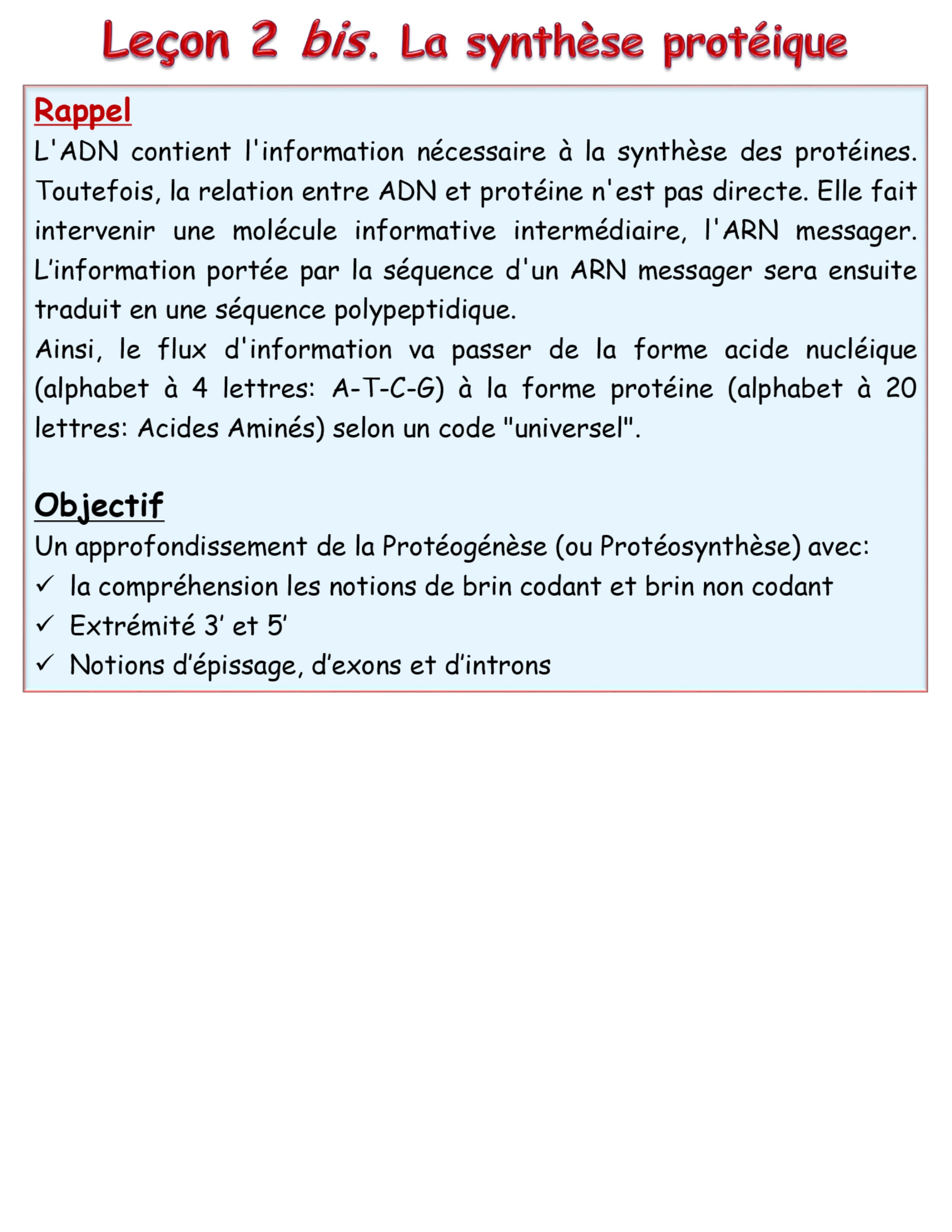 Prévisualisation du document Biologie ADN ARN