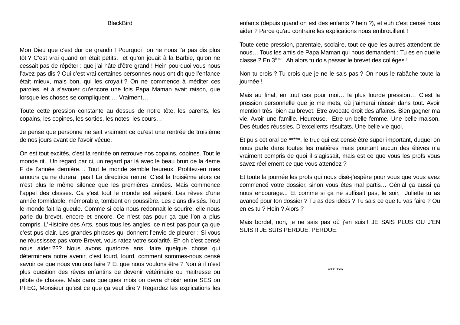 Prévisualisation du document blackbird