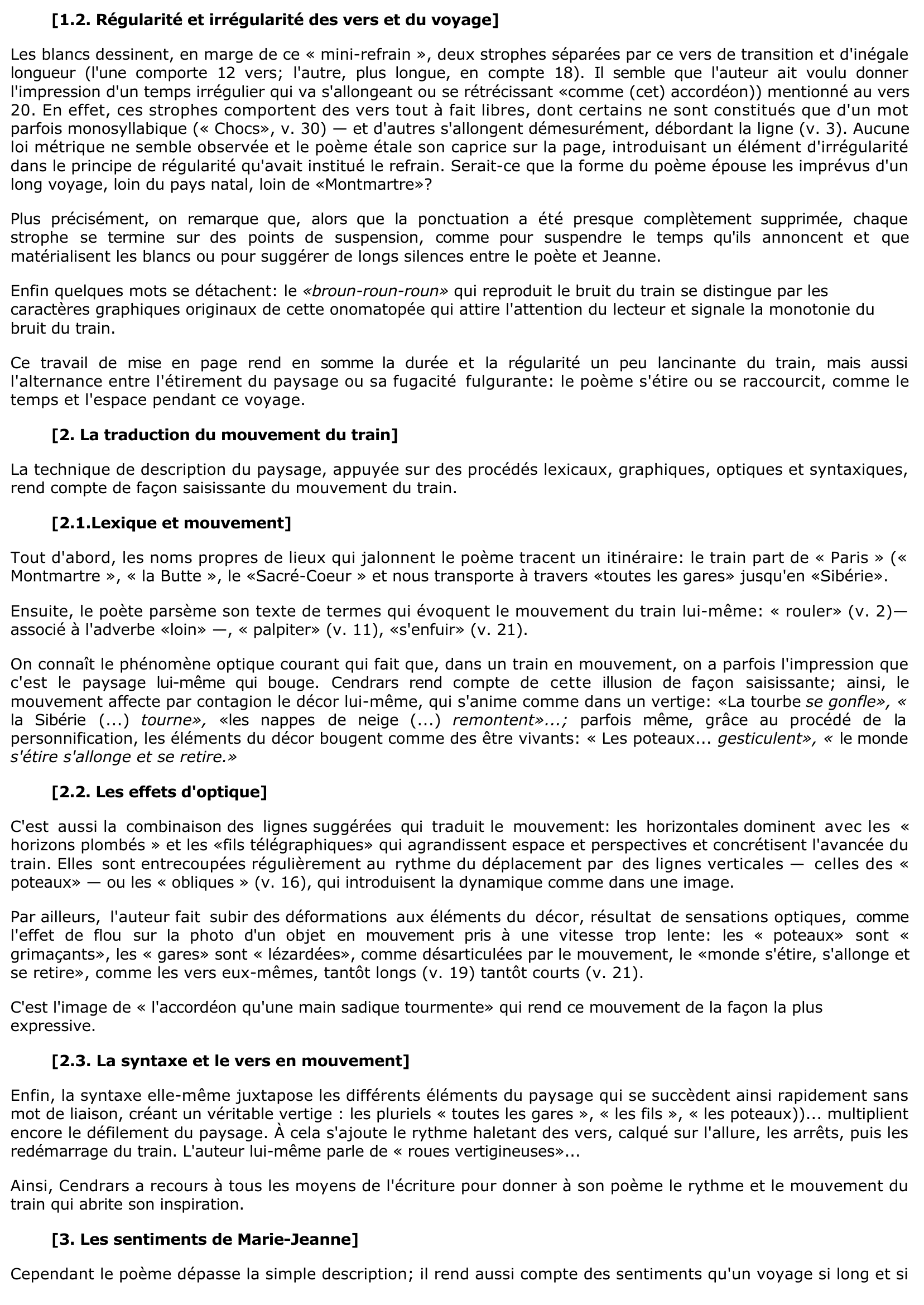 Prévisualisation du document Blaise CENDRARS, La prose du Transsibérien et de la petite Jehanne de France.