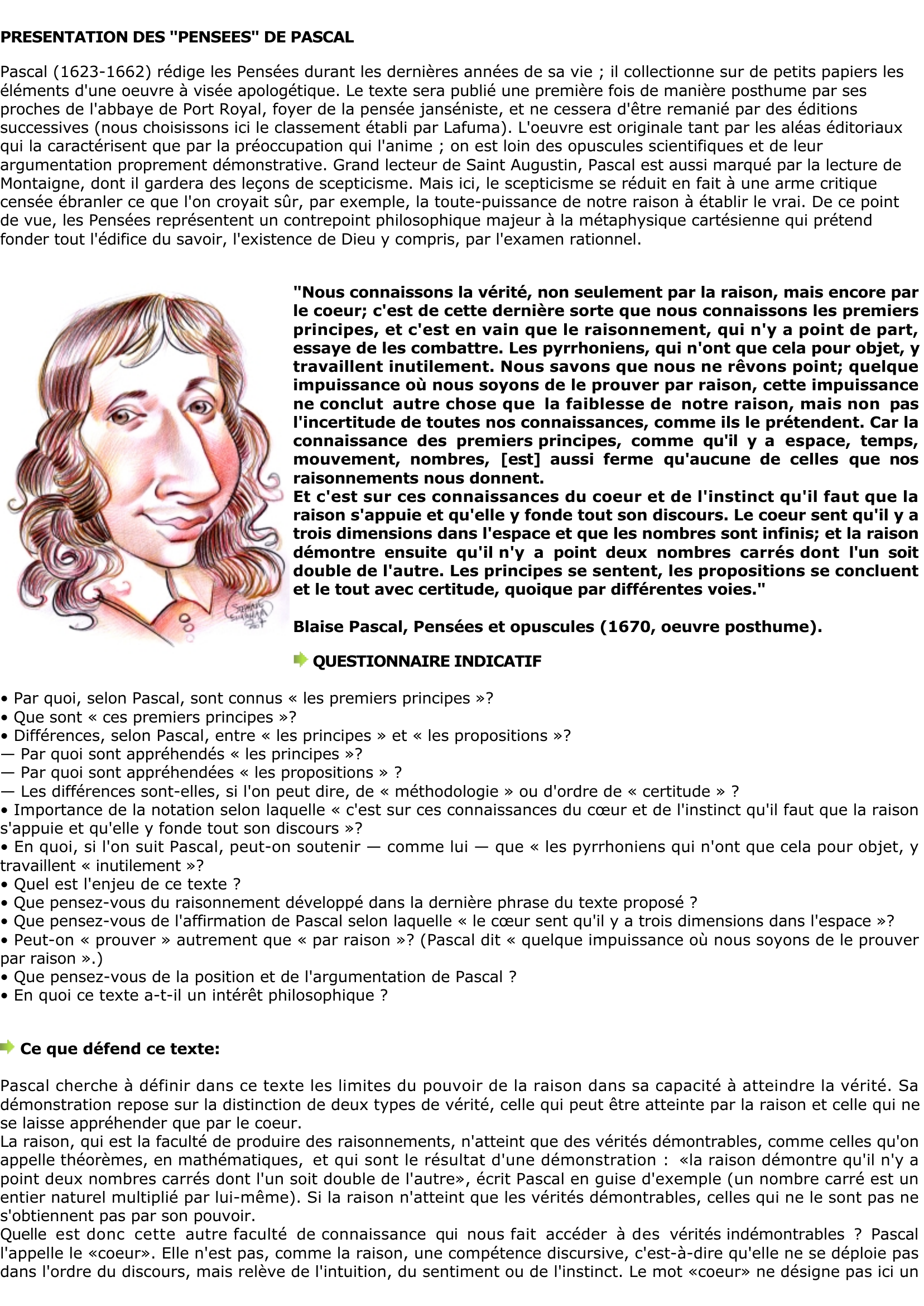 Prévisualisation du document Blaise Pascal: La raison peut-elle 

juger de tout ?
