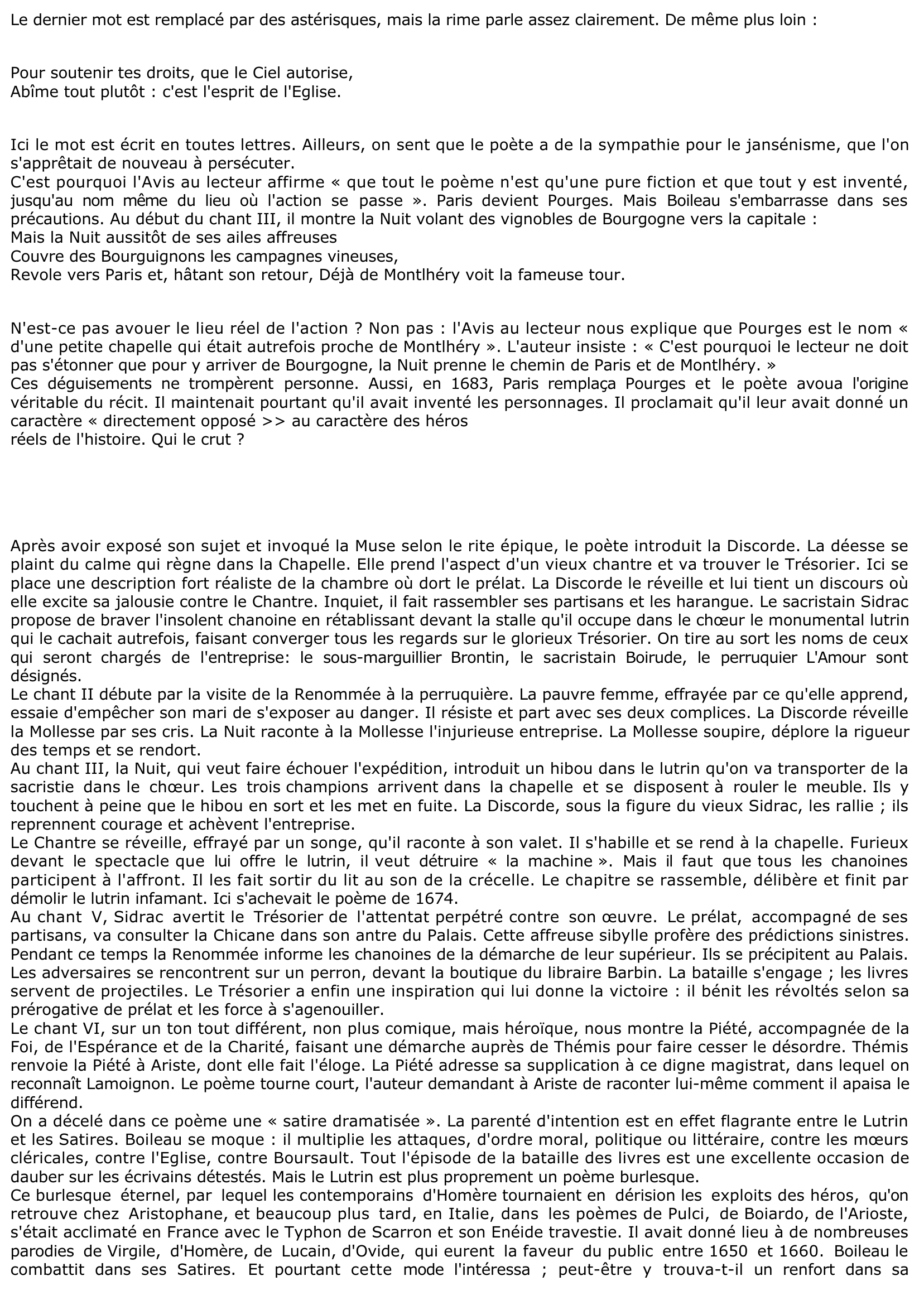 Prévisualisation du document BOILEAU: UN NOUVEAU BURLESQUE