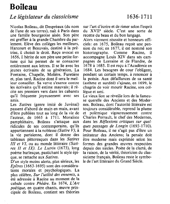 Prévisualisation du document BoileauLe législateur du classicisme.