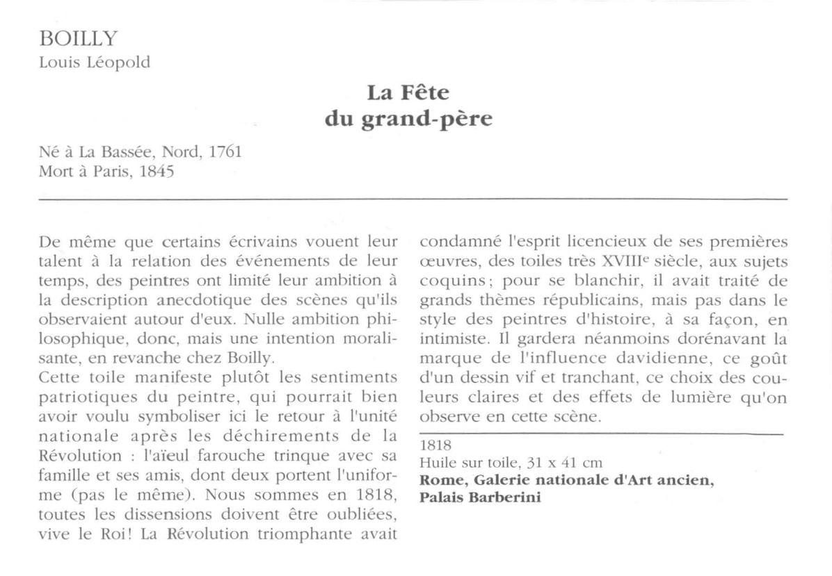 Prévisualisation du document BOILLY Louis Léopold : La Fête du grand-père
