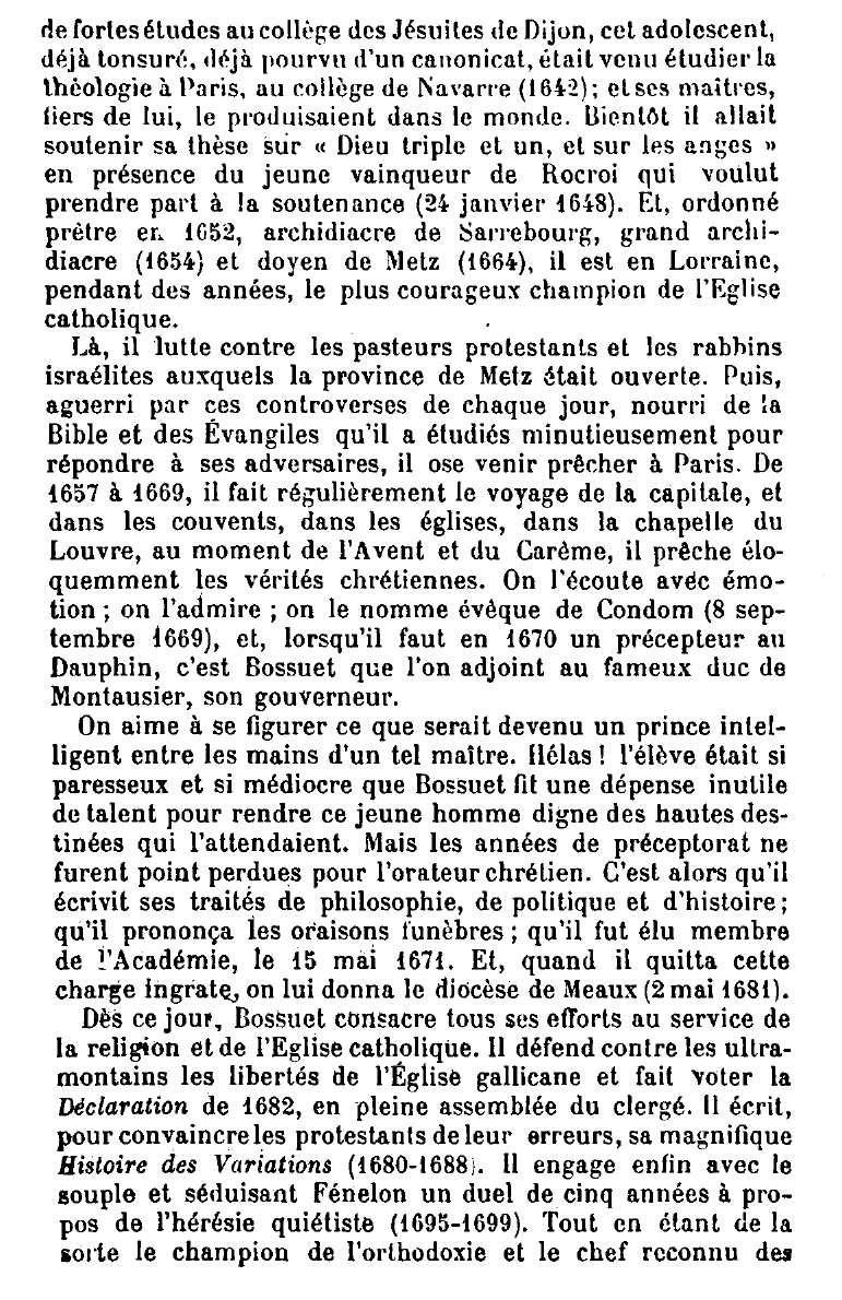 Prévisualisation du document BOSSUET: Sermons (Fiche de lecture)