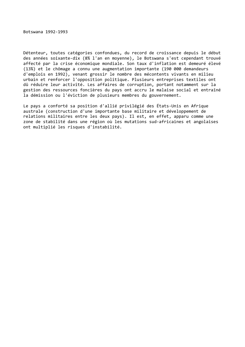Prévisualisation du document Botswana 1992-1993