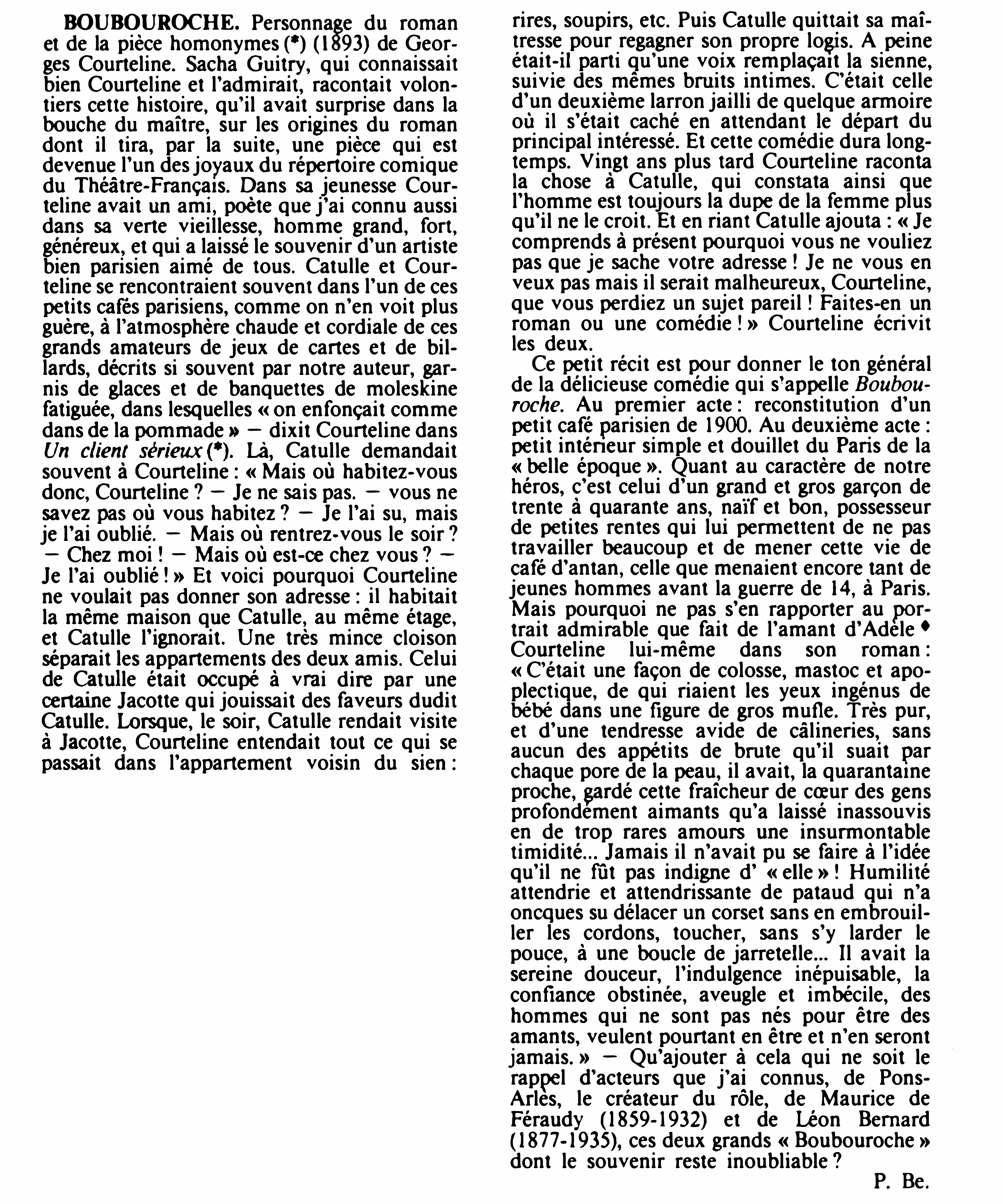 Prévisualisation du document BOUBOUROCHE  Georges Courteline - résumé de l'œuvre