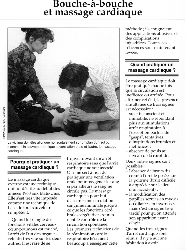 Prévisualisation du document Bouche-à-boucheet massage cardiaque.